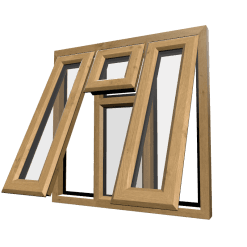 uPVC Window Irish Oak