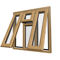 uPVC Window Irish Oak