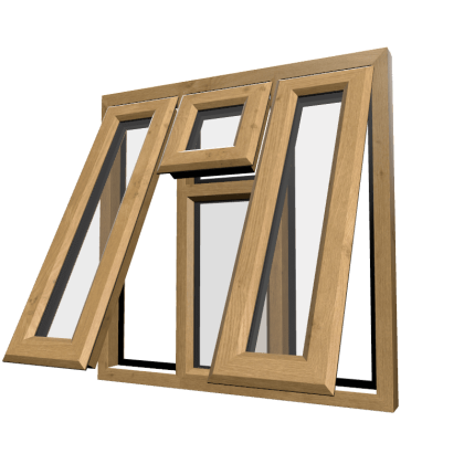 uPVC Window Irish Oak