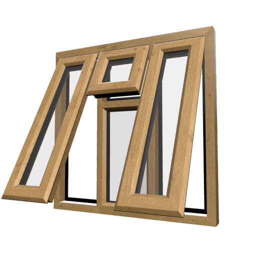 uPVC Window Irish Oak