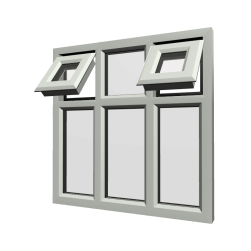 uPVC Window Agate Grey