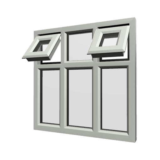 uPVC Window Agate Grey