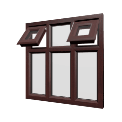 uPVC Window Rosewood Woodgrain