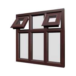 uPVC Window Rosewood Woodgrain