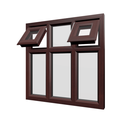 uPVC Window Rosewood Woodgrain