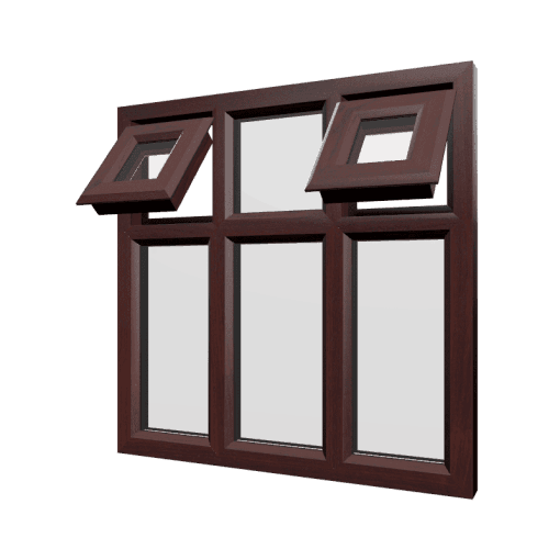 uPVC Window Rosewood Woodgrain