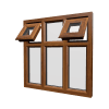 uPVC Window Golden Oak