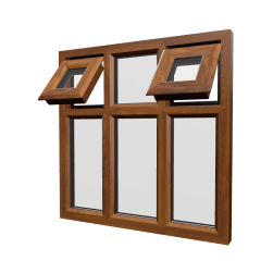 uPVC Window Golden Oak