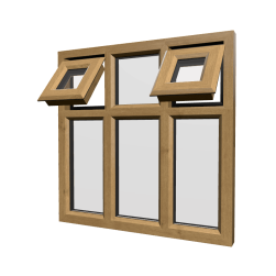 uPVC Window Irish Oak