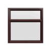 uPVC Window Rosewood Woodgrain