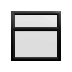 uPVC Window Black Woodgrain
