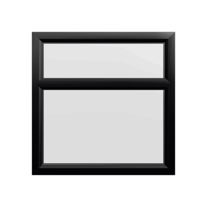 uPVC Window Black Woodgrain