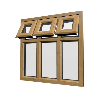 uPVC Window Irish Oak