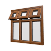 uPVC Window Golden Oak