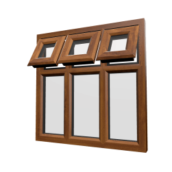 uPVC Window Golden Oak