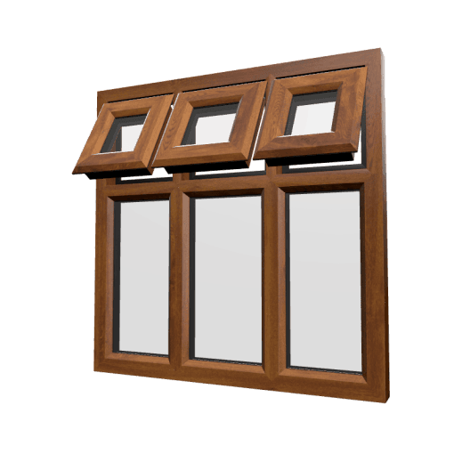 uPVC Window Golden Oak
