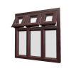 uPVC Window Rosewood Woodgrain