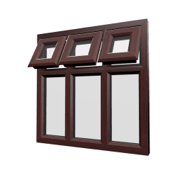 uPVC Window Rosewood Woodgrain
