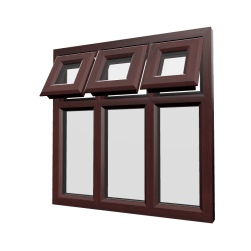 uPVC Window Rosewood Woodgrain
