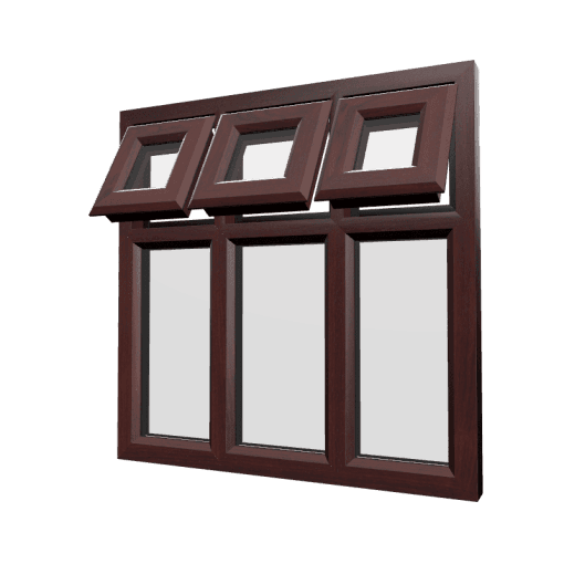 uPVC Window Rosewood Woodgrain