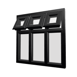 uPVC Window Black Woodgrain