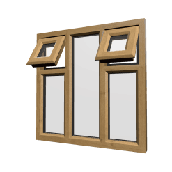 uPVC Window Irish Oak