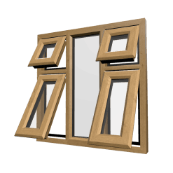 uPVC Window Irish Oak