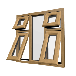 uPVC Window Irish Oak