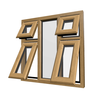 uPVC Window Irish Oak
