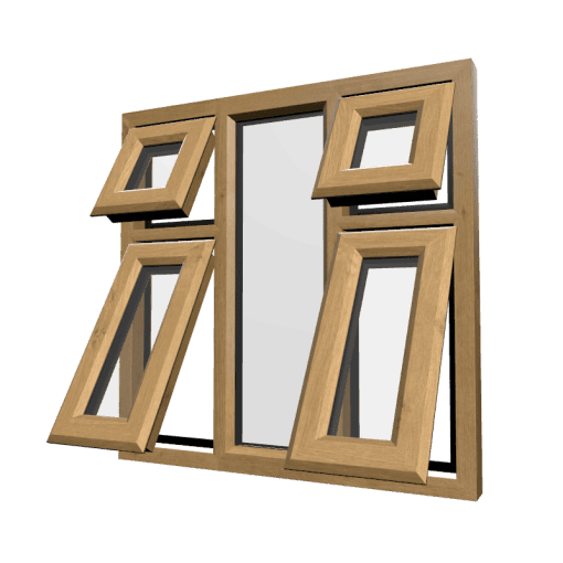 uPVC Window Irish Oak