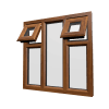 uPVC Window Golden Oak