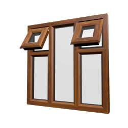 uPVC Window Golden Oak
