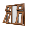uPVC Window Golden Oak