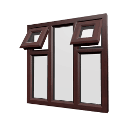 uPVC Window Rosewood Woodgrain