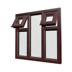 uPVC Window Rosewood Woodgrain
