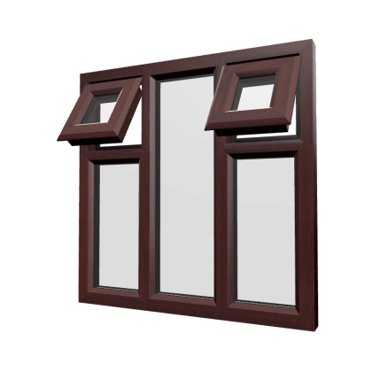uPVC Window Rosewood Woodgrain
