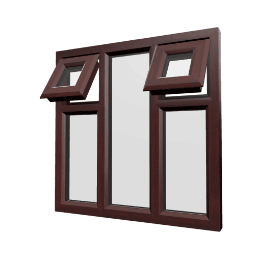 uPVC Window Rosewood Woodgrain