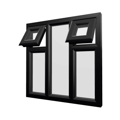 uPVC Window Black Woodgrain