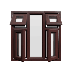 uPVC Window Rosewood Woodgrain