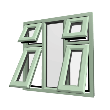 uPVC Window Chartwell Green
