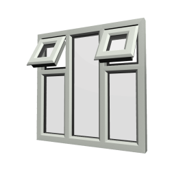 uPVC Window Agate Grey
