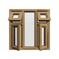 uPVC Window Irish Oak