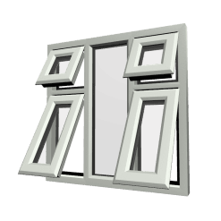 uPVC Window Agate Grey