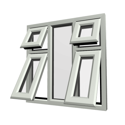 uPVC Window Agate Grey