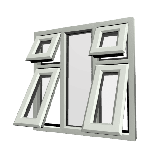uPVC Window Agate Grey