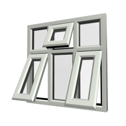 uPVC Window Agate Grey