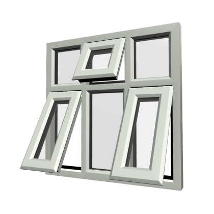 uPVC Window Agate Grey