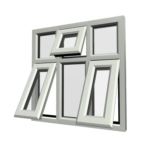 uPVC Window Agate Grey