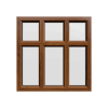 uPVC Window Golden Oak