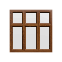 uPVC Window Golden Oak